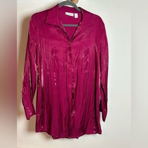 Chico's Fuchsia Button-Up Blouse‎